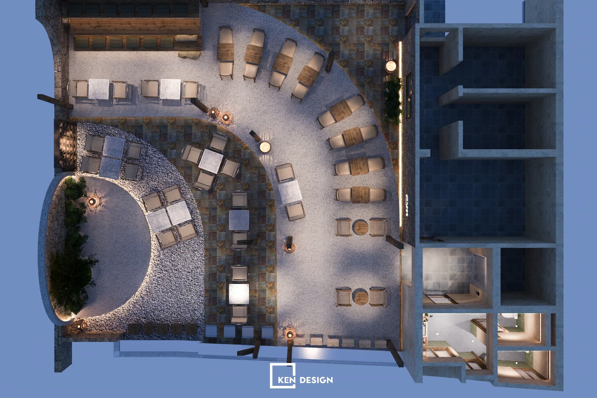 quy trình thiết kế thi công quán cafe rustic